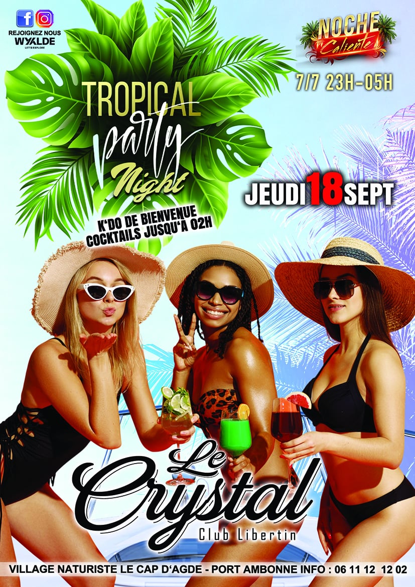 Visuel de l'événement Tropical Party Night au Cap d'Agde