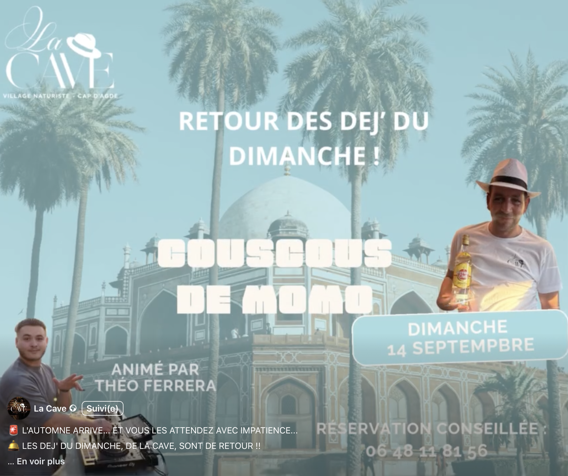 Visuel de l'événement Les Déj’ du Dimanche au Cap d'Agde