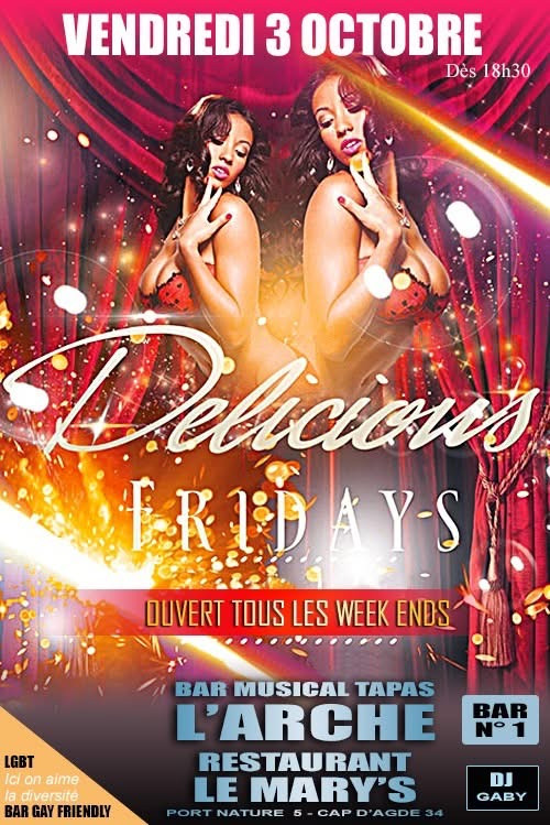 Visuel de l'événement Delicious Fridays au Cap d'Agde