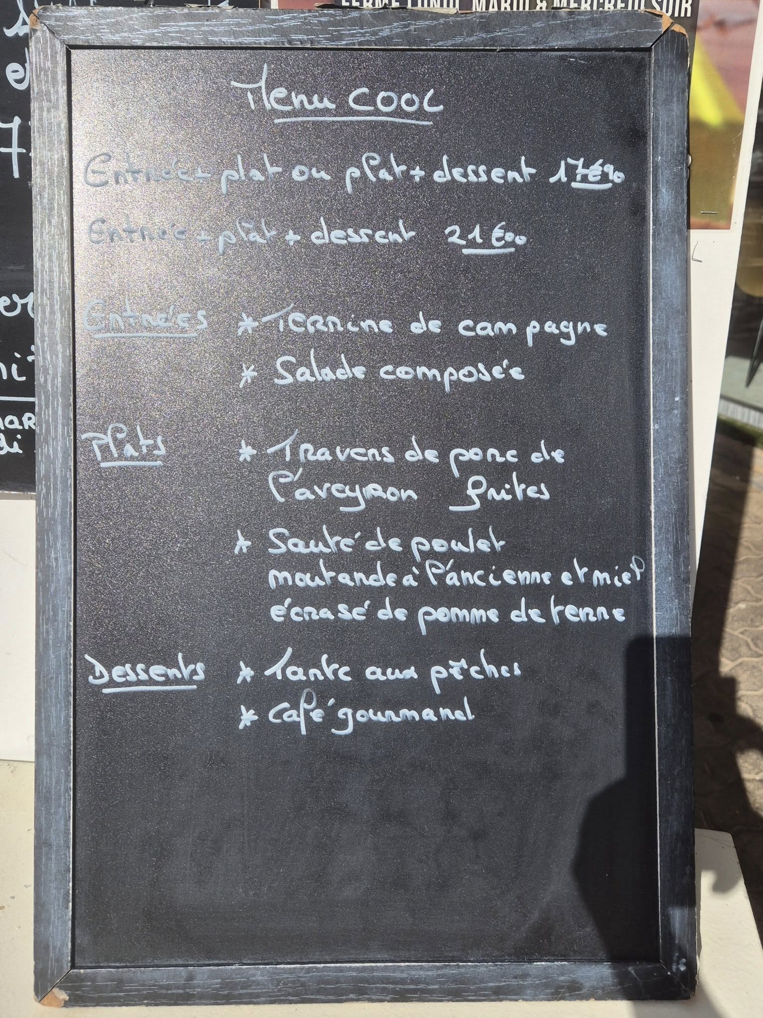 Visuel de l'événement Menu du jour au Cap d'Agde