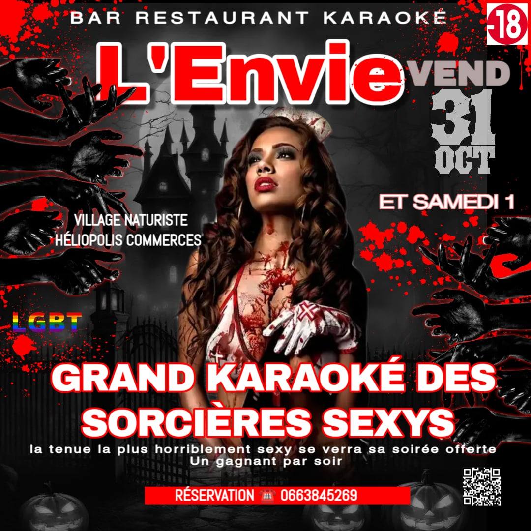 Visuel de l'événement Grand karaoké des sorcières sexys au Cap d'Agde