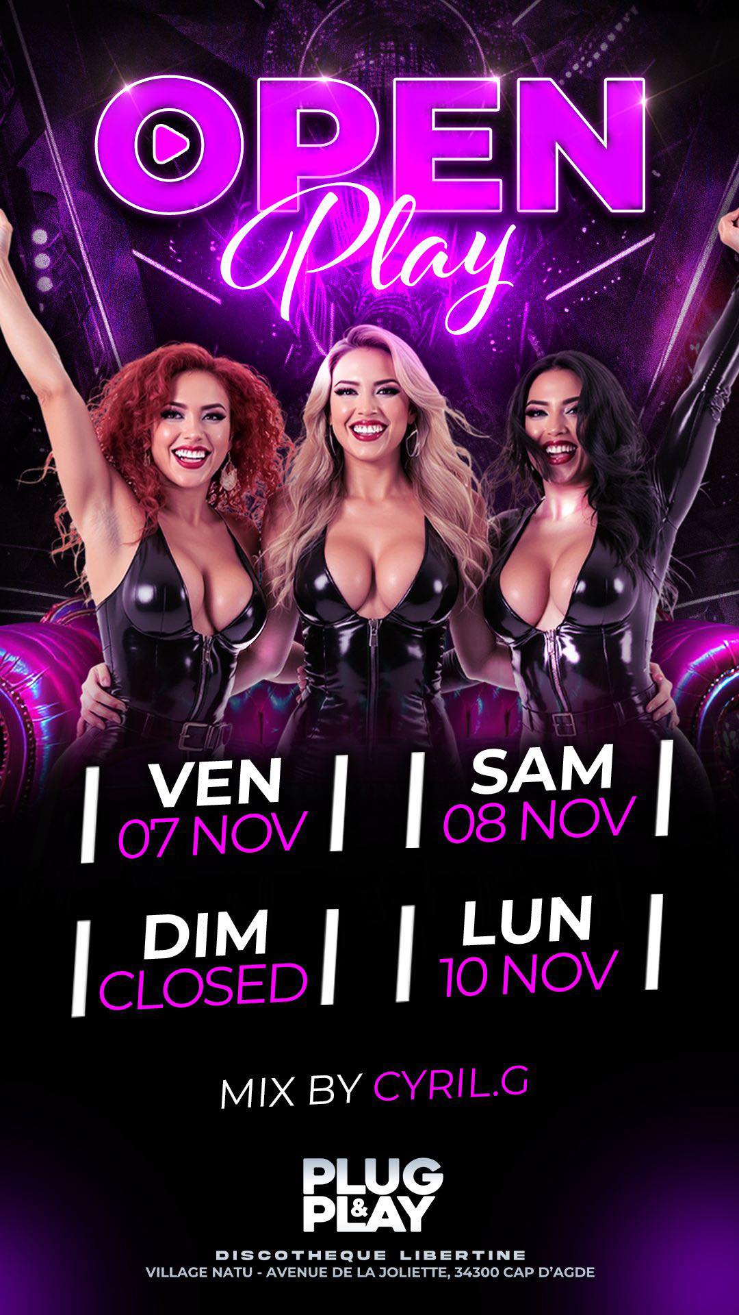 Visuel de l'événement Open Play ! au Cap d'Agde