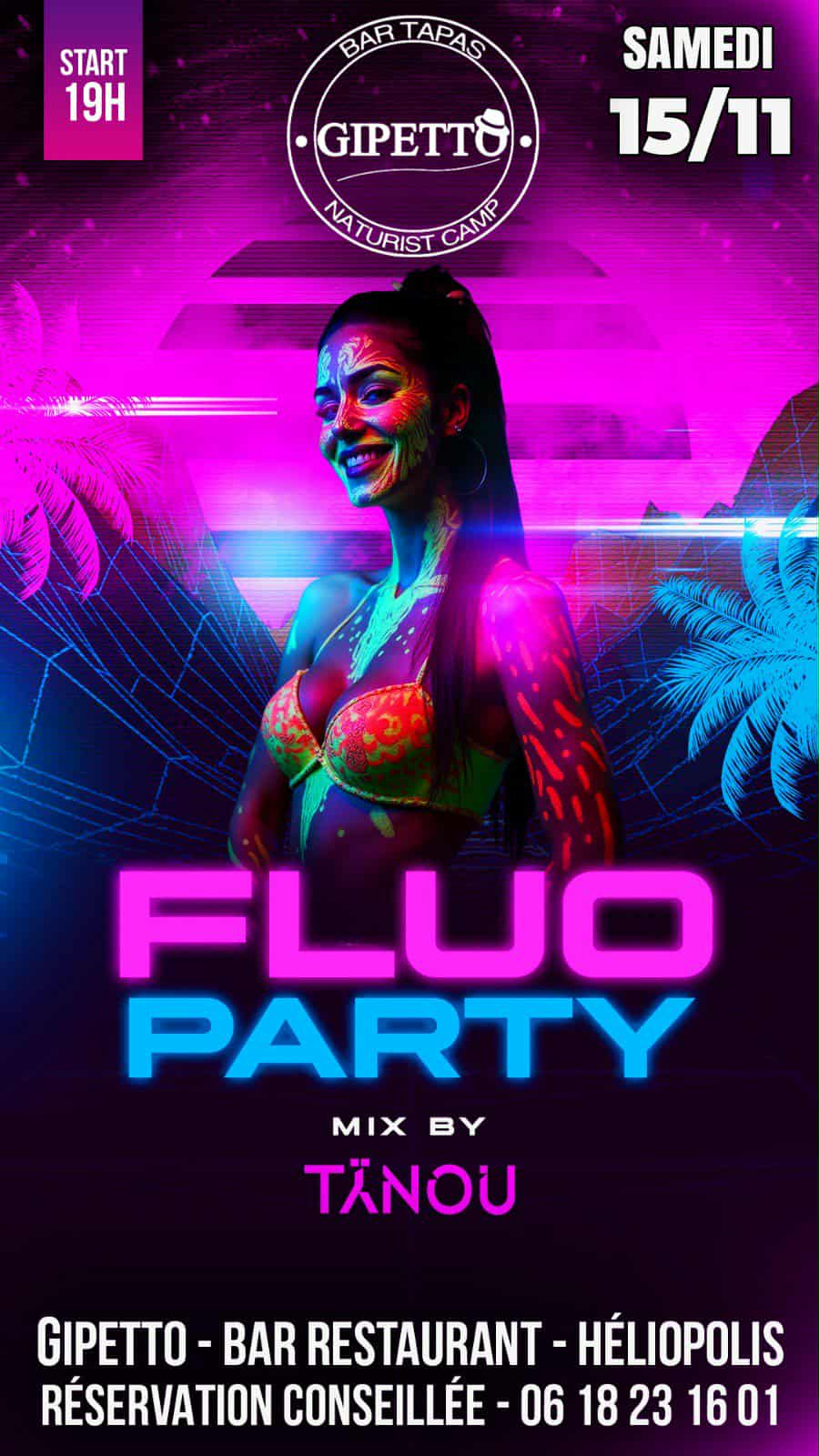 Visuel de l'événement Fluo Party au Cap d'Agde