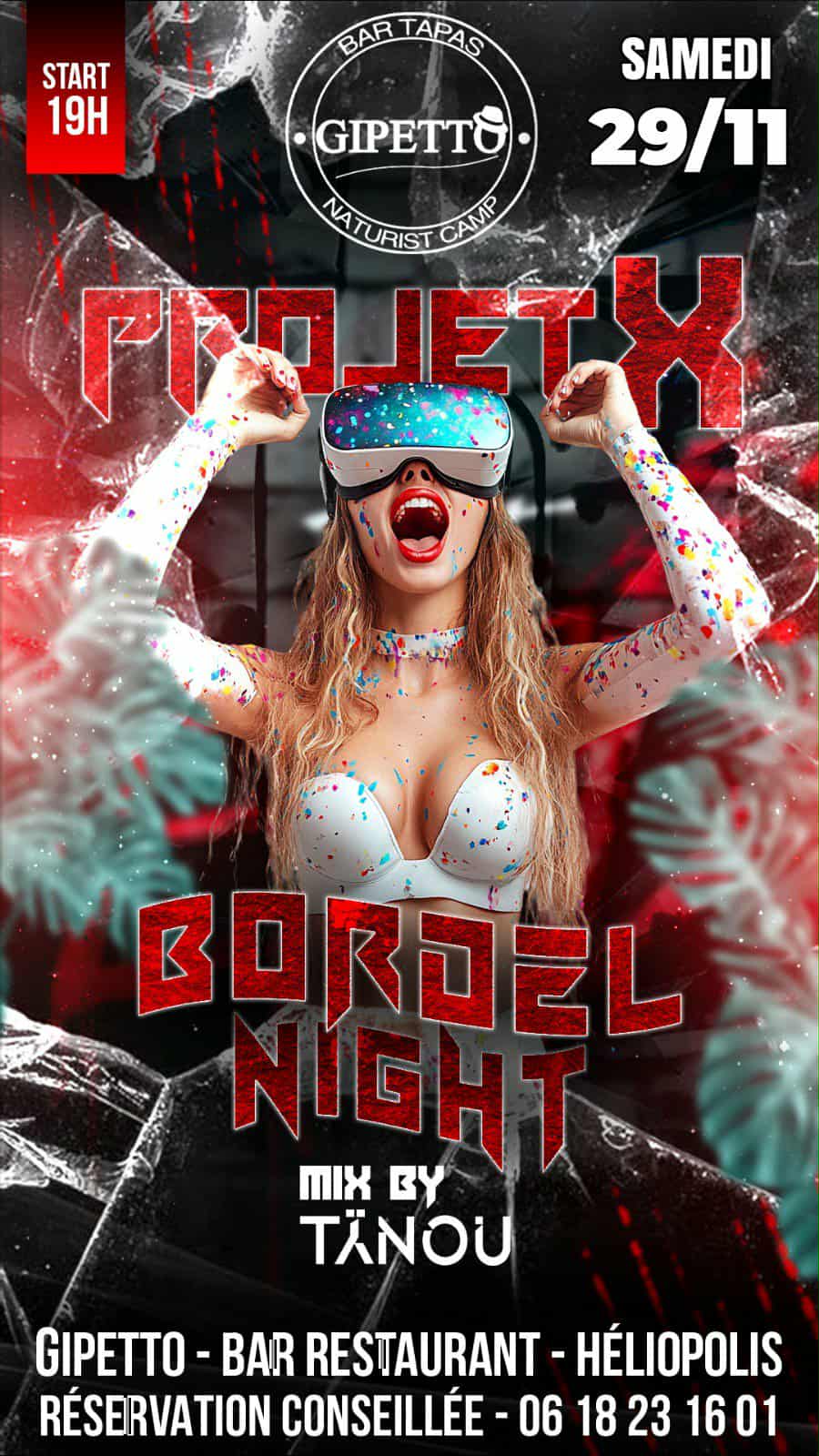 Visuel de l'événement SOIRÉE PROJET X au Cap d'Agde