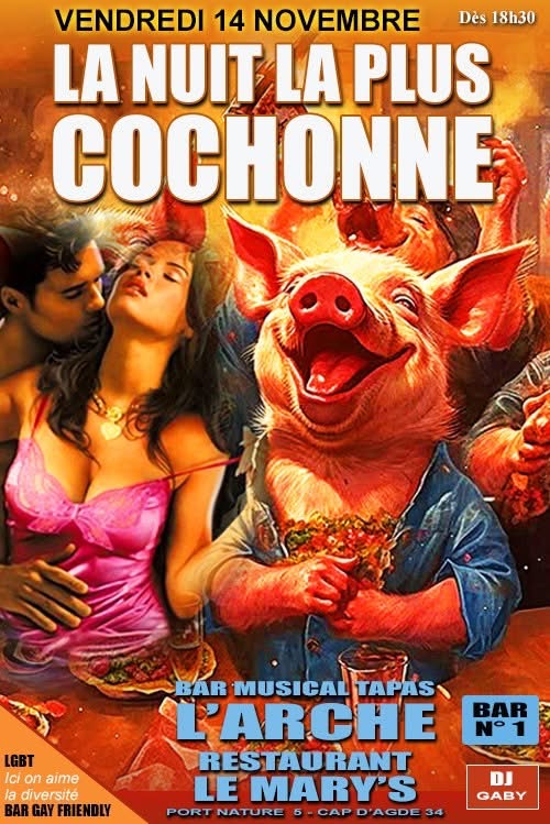 Visuel de l'événement La nuit de la cochonne au Cap d'Agde