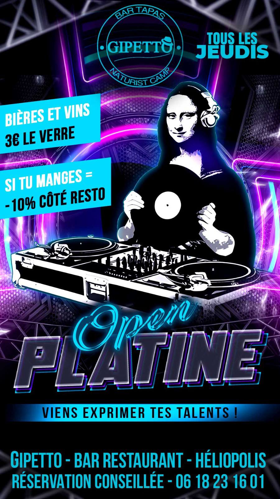 Visuel de l'événement Open Platine au Cap d'Agde