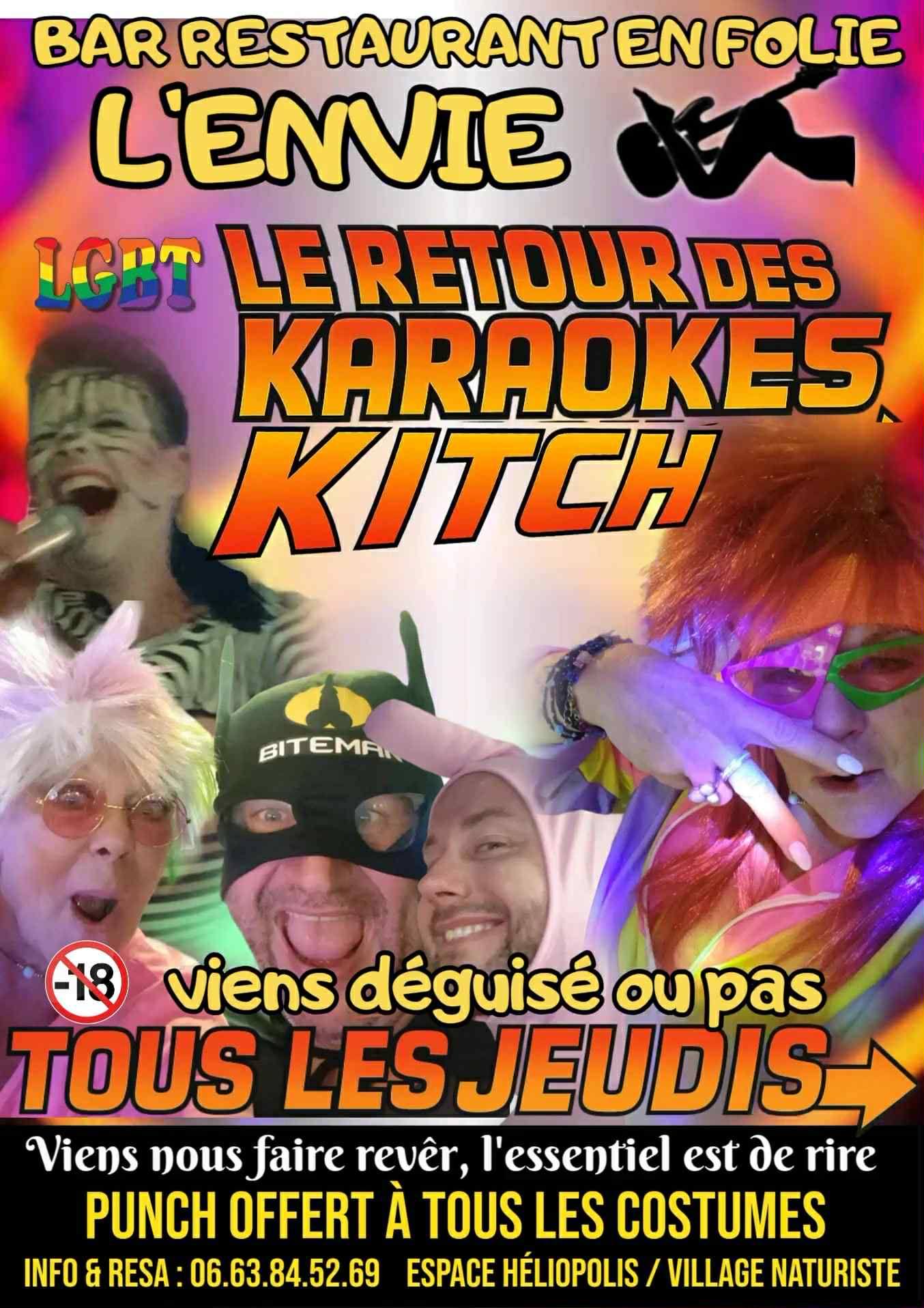 Visuel de l'événement Le retour des karaoké Kitch au Cap d'Agde