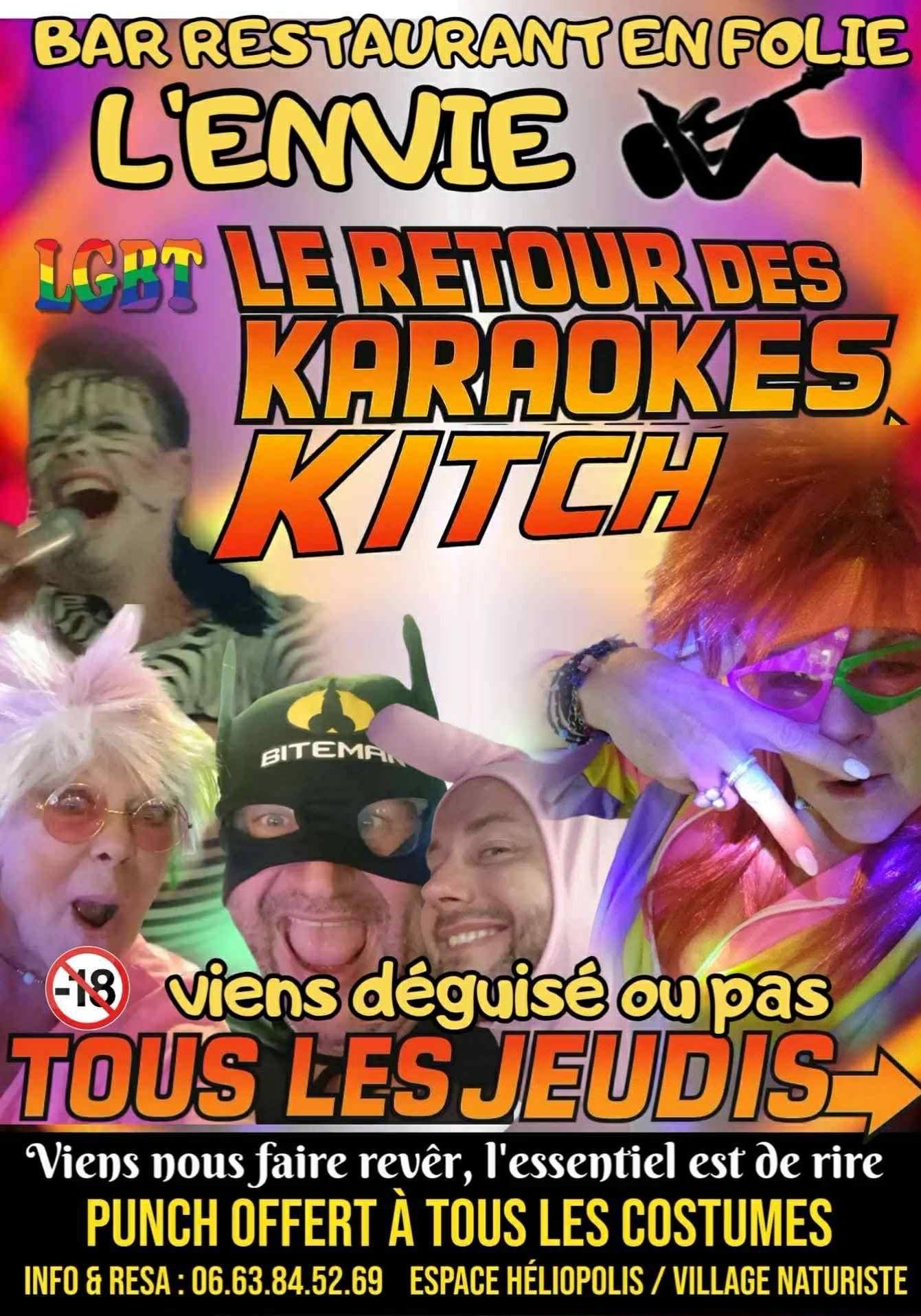 Visuel de l'événement Le retour des karaokés Kitch au Cap d'Agde