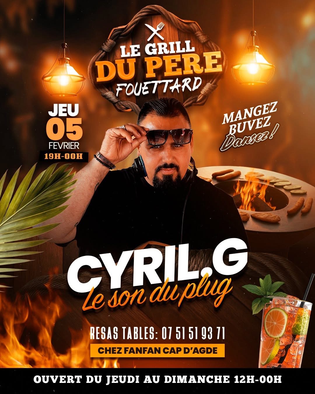 Visuel de l'événement Grill du père fouettard au Cap d'Agde