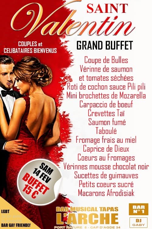 Visuel de l'événement Soirée Saint Valentin au Cap d'Agde