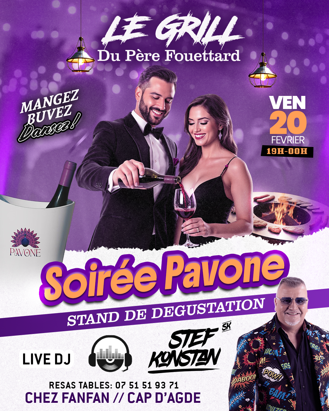 Visuel de l'événement Soirée Pavone Dégustation au Cap d'Agde