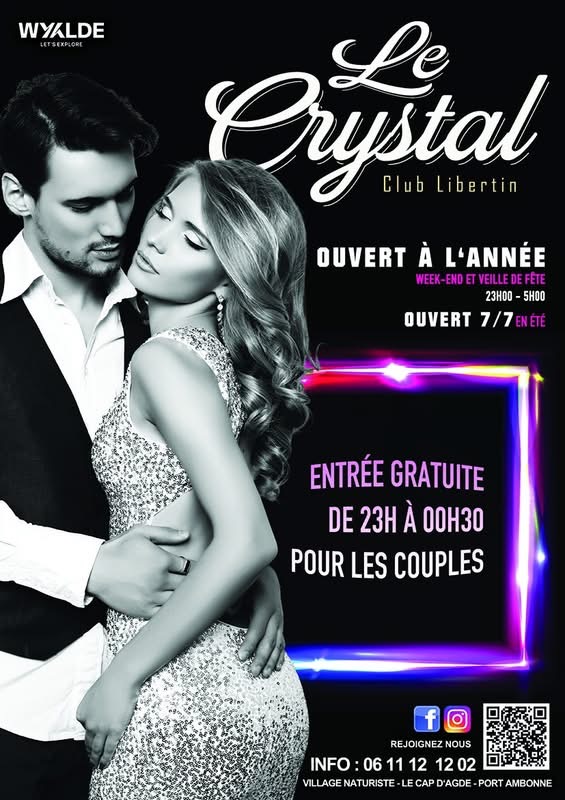 Visuel de l'événement Votre club Le Crystal vous accueille toute l’année au Cap d'Agde