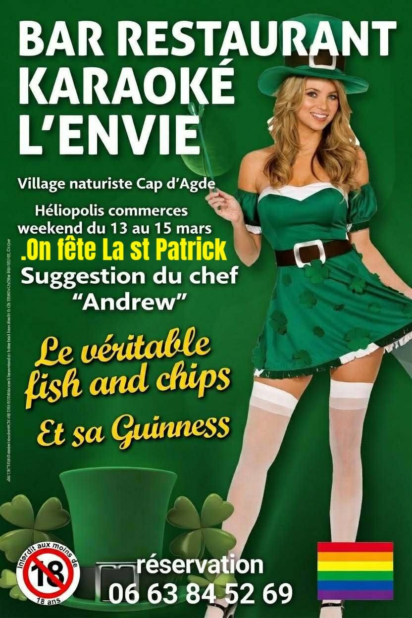 Visuel de l'événement Week end saint Patrick au Cap d'Agde