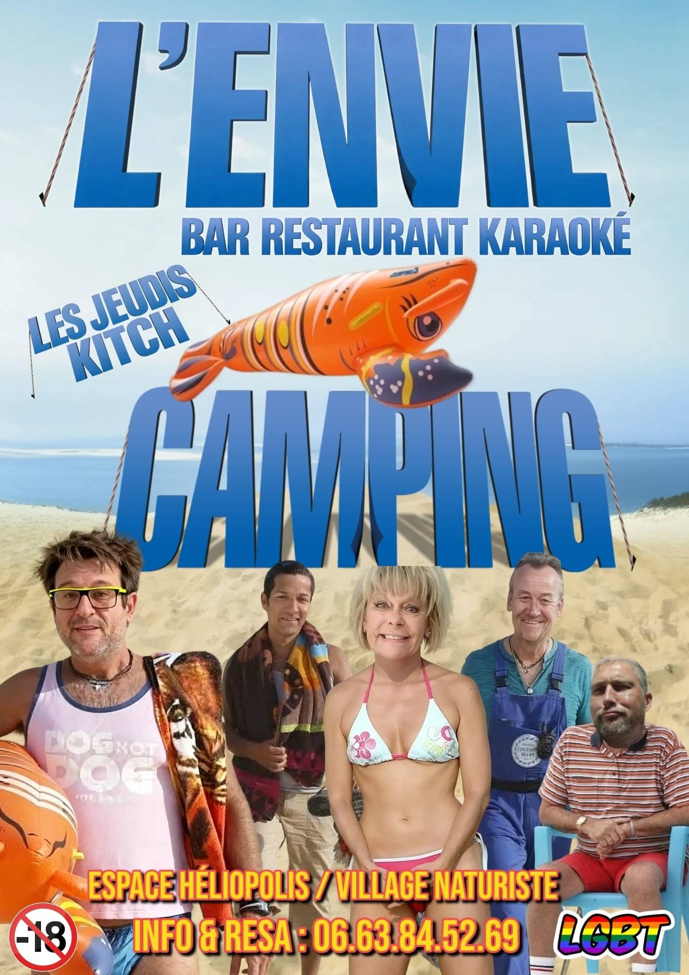 Visuel de l'événement Soirée Kitch “Camping” à L’Envie ! 🚗✨ au Cap d'Agde