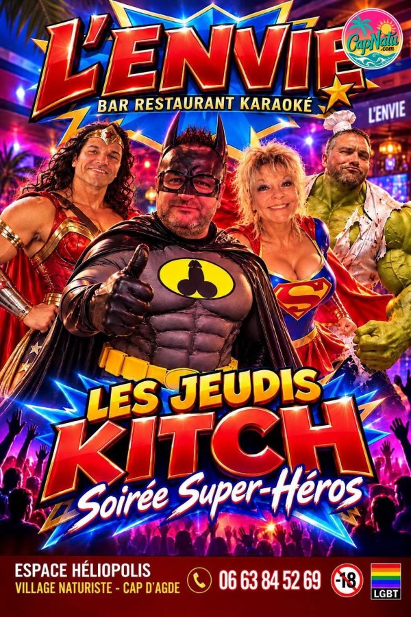 LES JEUDIS KITCH À L’ENVIE : SOIRÉE SUPER-HÉROS !