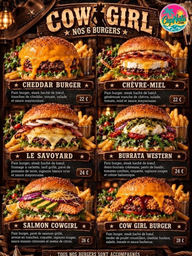 AVIS AUX GOURMANDS : LES BURGERS DU COW GIRL VOUS ATTENDENT !